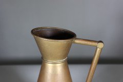 Large Gothic Revival Heavy brass jug with angular handle, c.1870 - Thumbnail 9