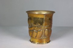 Margaret Gilmour School – Arts & Crafts Brass Planter with Galleon Scene - Thumbnail 2