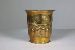 Margaret Gilmour School – Arts & Crafts Brass Planter with Galleon Scene - Thumbnail 5