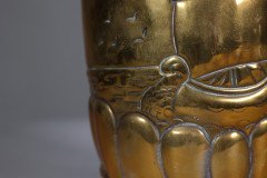 Margaret Gilmour School – Arts & Crafts Brass Planter with Galleon Scene - Thumbnail 13