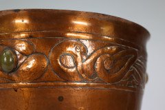 Alexander Ritchie of Iona Style. A Large Hand Hammered Heavy Gage Copper Planter - Thumbnail 9