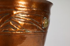 Alexander Ritchie of Iona Style. A Large Hand Hammered Heavy Gage Copper Planter - Thumbnail 10