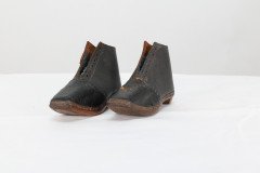 Victorian, c.1870 Handmade Leather Baby Shoes - Thumbnail 3