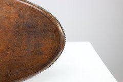 Hugh Wallis. An Arts & Crafts Oval Copper Tray with Rope Twist Edge - Thumbnail 14