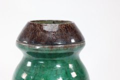 Belgian Art Pottery – Tall Earthenware Vase with Flamingo Frieze - Thumbnail 8