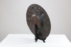 Arts and Crafts Copper Wall Plate – Repoussé Floral with Rivet Dots - Thumbnail 12