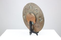 Arts and Crafts Copper Wall Plate with Floral Decoration c.1900 - Thumbnail 8