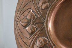 Arts and Crafts Copper Wall Plate with Floral Decoration c.1900 - Thumbnail 6