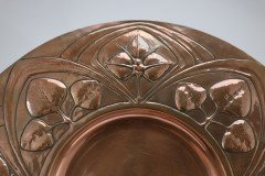 Arts and Crafts Copper Wall Plate with Floral Decoration c.1900 - Thumbnail 7
