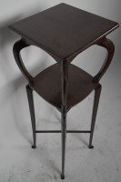 Liberty & Co., attributed. A Tall Arts & Crafts Walnut Torchère with an Art Nouveau Style - Thumbnail 6