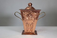 An Arts & Crafts Copper Conical Coal Bucket & Lid - Thumbnail 7