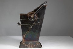 Robert Hilton. An Arts & Crafts Copper Coal Bucket with a Single Flower in Seed - Thumbnail 8