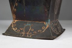Robert Hilton. An Arts & Crafts Copper Coal Bucket with a Single Flower in Seed - Thumbnail 17