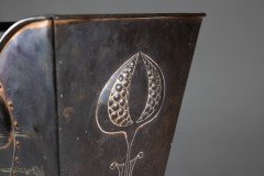 Robert Hilton. An Arts & Crafts Copper Coal Bucket with a Single Flower in Seed - Thumbnail 11