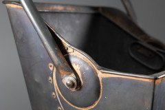 Robert Hilton. An Arts & Crafts Copper Coal Bucket with a Single Flower in Seed - Thumbnail 10