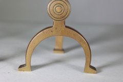 Dr. C. Dresser for Benham & Froud (stamped Mark). A Pair of Aesthetic Movement Brass Fire Dogs - Thumbnail 11
