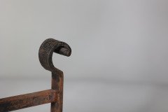 C. R. Ashbee for the Guild of Handicraft, attributed. An Early Pair of Hand Wrought Iron & Copper Fire Dogs - Thumbnail 18