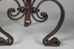 C. R. Ashbee for the Guild of Handicraft, attributed. An Early Pair of Hand Wrought Iron & Copper Fire Dogs - Thumbnail 16