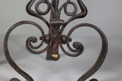 C. R. Ashbee for the Guild of Handicraft, attributed. An Early Pair of Hand Wrought Iron & Copper Fire Dogs - Thumbnail 14