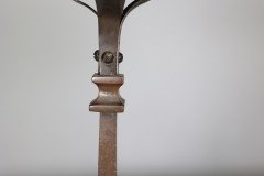 A Pair of Arts & Crafts Copper & Bronze Fire Dogs with Pyramid Style Finials - Thumbnail 13