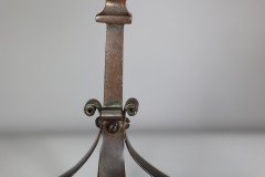 A Pair of Arts & Crafts Copper & Bronze Fire Dogs with Pyramid Style Finials - Thumbnail 14