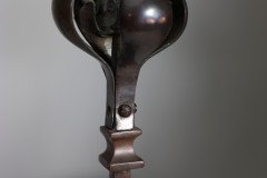 A Pair of Arts & Crafts Copper & Bronze Fire Dogs with Pyramid Style Finials - Thumbnail 12