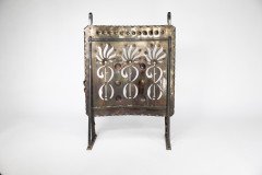 Liberty & Co., An Arts & Crafts Wrought Iron & Copper Pierced Floral Firescreen - Thumbnail 6