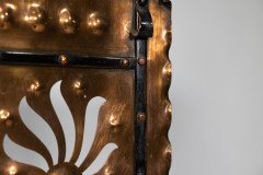 Liberty & Co., An Arts & Crafts Wrought Iron & Copper Pierced Floral Firescreen - Thumbnail 12