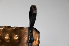 Liberty & Co., An Arts & Crafts Wrought Iron & Copper Pierced Floral Firescreen - Thumbnail 13