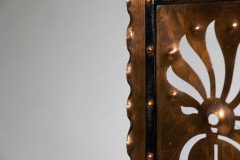 Liberty & Co., An Arts & Crafts Wrought Iron & Copper Pierced Floral Firescreen - Thumbnail 9