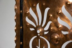 Liberty & Co., An Arts & Crafts Wrought Iron & Copper Pierced Floral Firescreen - Thumbnail 10
