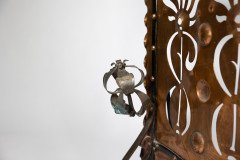 Liberty & Co., An Arts & Crafts Wrought Iron & Copper Pierced Floral Firescreen - Thumbnail 16