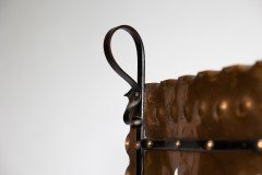 Liberty & Co., An Arts & Crafts Wrought Iron & Copper Pierced Floral Firescreen - Thumbnail 8