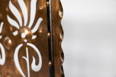 Liberty & Co., An Arts & Crafts Wrought Iron & Copper Pierced Floral Firescreen - Thumbnail 20