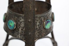 Jesson Birkett (attributed). An Arts and Crafts hand hammered copper standard floor lamp - Thumbnail 9