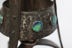 Jesson Birkett (attributed). An Arts and Crafts hand hammered copper standard floor lamp - Thumbnail 10