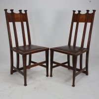 George Montague Ellwood for J. S. Henry – Ten Arts and Crafts Oak Dining Chairs - Thumbnail 10