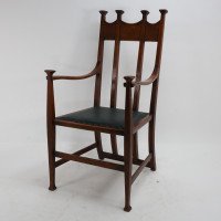 George Montague Ellwood for J. S. Henry – Ten Arts and Crafts Oak Dining Chairs - Thumbnail 15