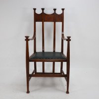 George Montague Ellwood for J. S. Henry – Ten Arts and Crafts Oak Dining Chairs - Thumbnail 16
