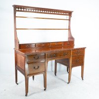 Morris & Co., attributed. A Subtle Anglo-Japanese Walnut Sideboard Dresser - Thumbnail 2
