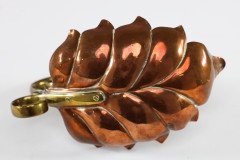 Arts and Crafts c.1900 Pair of Copper and Brass Lily Pad Candle Night Lights - Thumbnail 19