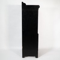 Collinson & Walton. An Aesthetic Movement Burr Walnut & Ebonized Music Cabinet - Thumbnail 4