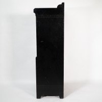 Collinson & Walton. An Aesthetic Movement Burr Walnut & Ebonized Music Cabinet - Thumbnail 5