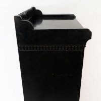 Collinson & Walton. An Aesthetic Movement Burr Walnut & Ebonized Music Cabinet - Thumbnail 6