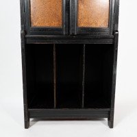 Collinson & Walton. An Aesthetic Movement Burr Walnut & Ebonized Music Cabinet - Thumbnail 14