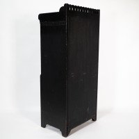 Collinson & Walton. An Aesthetic Movement Burr Walnut & Ebonized Music Cabinet - Thumbnail 17