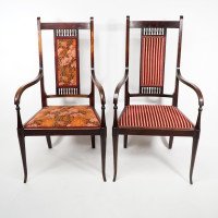 George Walton for John Rowntree's Cafe & Miss Cranston Tearooms. An Arts & Crafts Walnut Armchair - Thumbnail 19