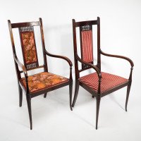 George Walton for John Rowntree's Cafe & Miss Cranston Tearooms. An Arts & Crafts Walnut Armchair - Thumbnail 20