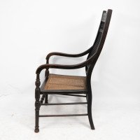 E. W. Godwin for William Watt. An Aesthetic Movement Tall Back Ebonized Armchair - Thumbnail 5