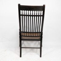 E. W. Godwin for William Watt. An Aesthetic Movement Tall Back Ebonized Armchair - Thumbnail 16